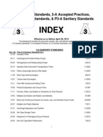 Index: 3-A Sanitary Standards, 3-A Accepted Practices, E-3-A Sanitary Standards, & P3-A Sanitary Standards