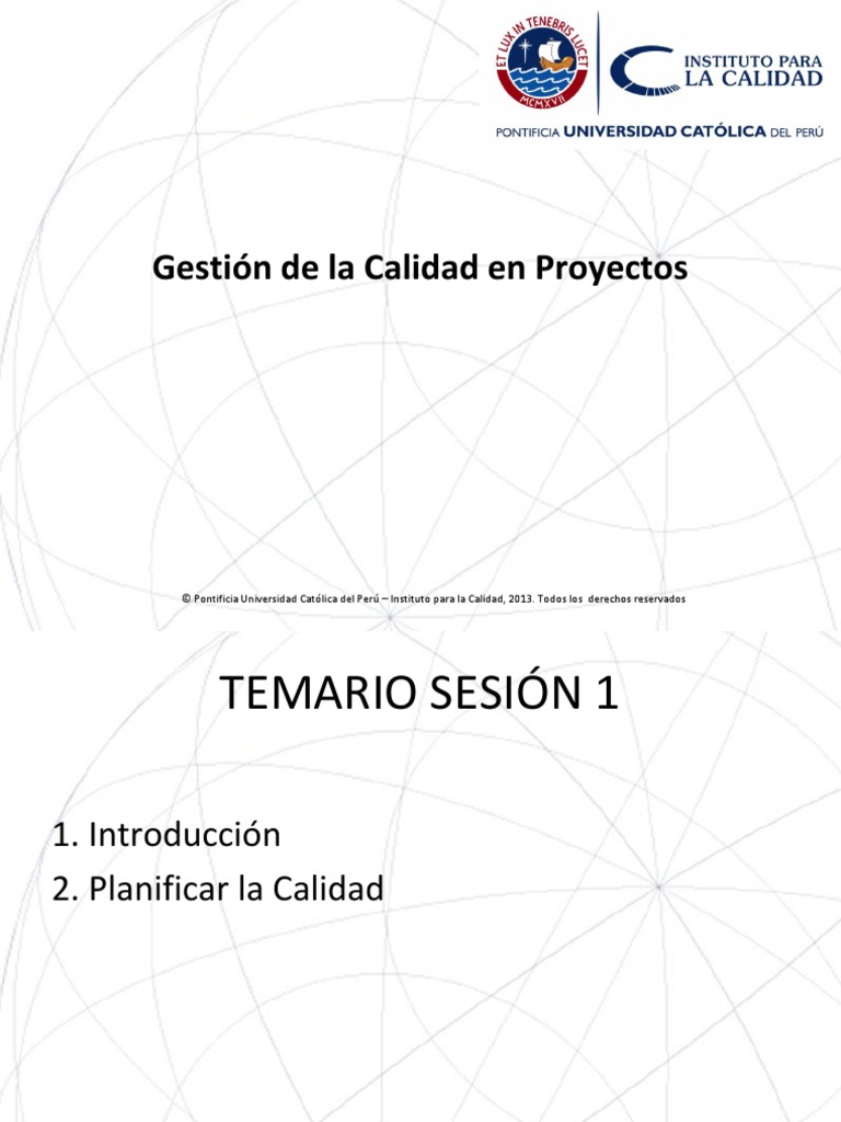Gestión de La Calidad en Proyectos | PDF | Gestión de la calidad ...