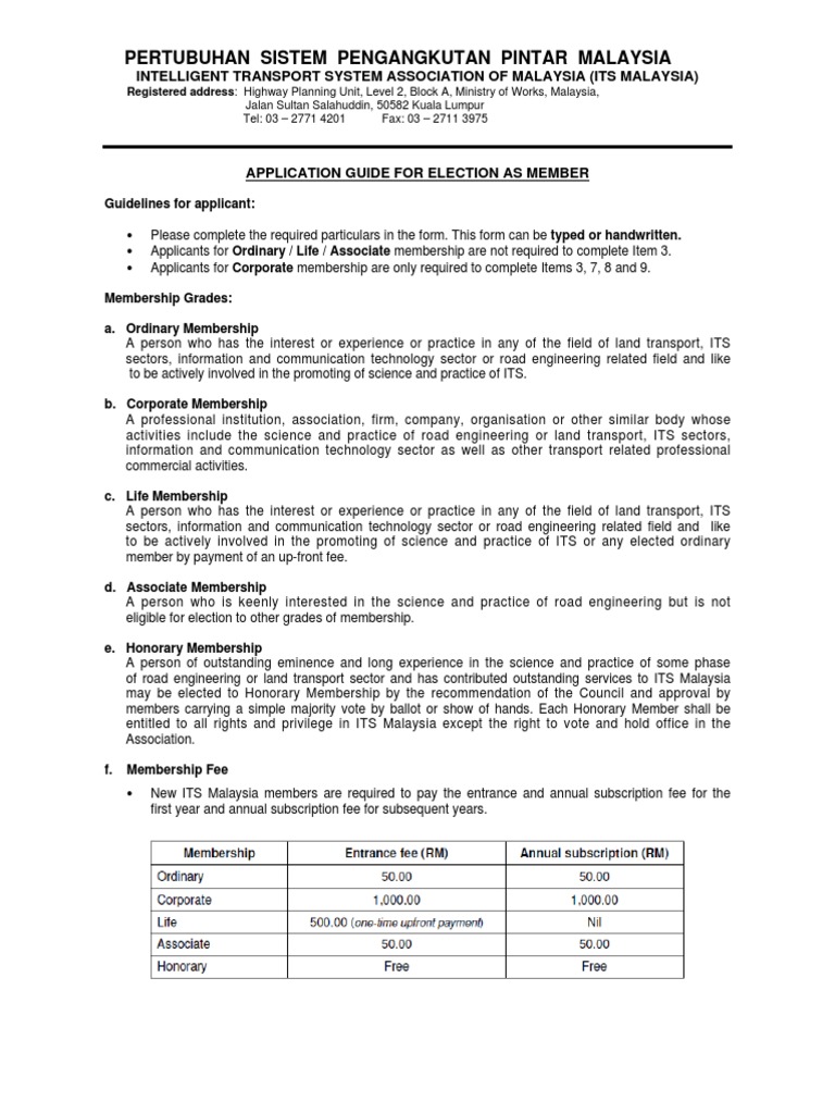 ITS Malaysia Membership Latest Version | PDF | Credit Card | Engineering