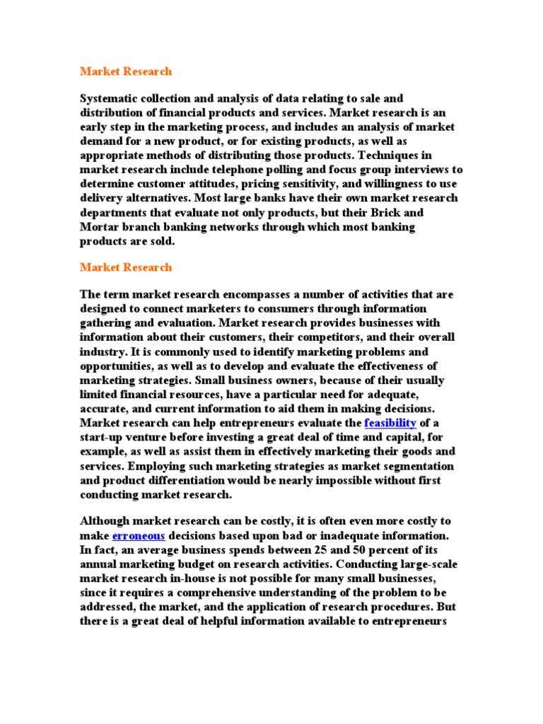 Market Research Pdf Marketing Research Marketing