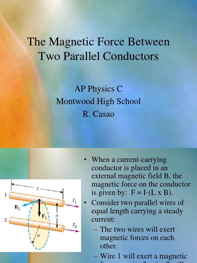 Magnetic Force Between Parallel Wires | PDF | Magnetic Field ...