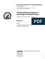 3rd International Congress On Neurology and Epidemiology: Abstracts