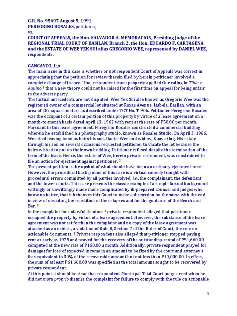Summary Procedure in Ejectment Cases | PDF | Summary Judgment | Pleading