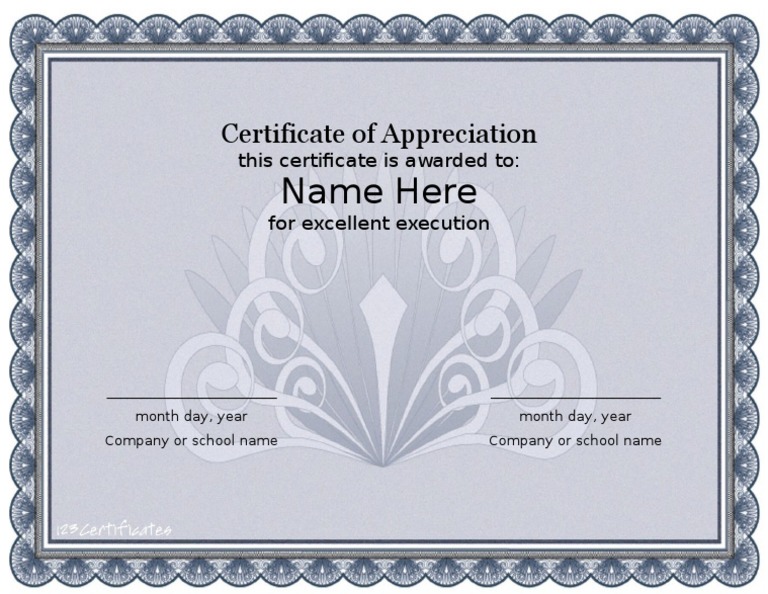 Certificate Templates For Word4 PDF