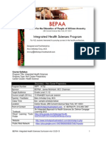 BEPAA-IHS (Integrated Health Sciences) Syllabus