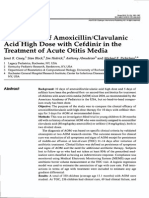 Comparison of Amoxicillin/Clavulanic Acid High Dose With Cef Dinir in The Treatment of Acute Otitis Media
