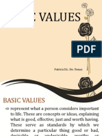 Basic Values: Patricia D.L. Sto. Tomas