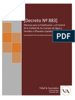 Decreto 883 Sobre Clasificacion y Control de Calidad de Agua