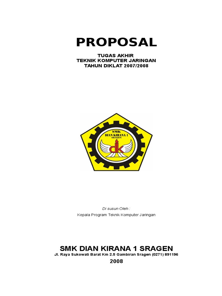 Proposal Proyek Tugas Akhir Tkj