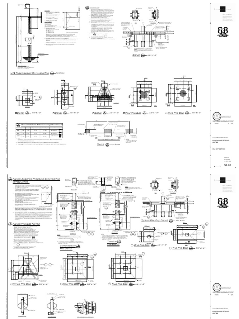 Pile Cap Reinforcement Details | PDF | Deep Foundation | Geotechnical ...