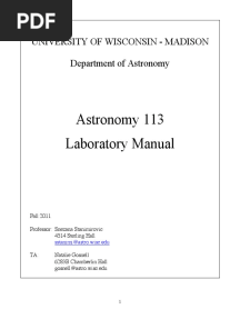 Astronomy Lab Manual