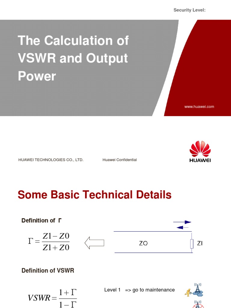 VSWR Calculation and Output Power Guide | PDF | Arial | Science