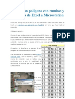 Dibujar Un Polígono Con Rumbos y Distancias de Excel A Microstation