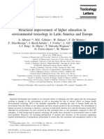 Structural Improvement of Higher Education in Enviromental Toxicology in Latin America and Europe, Albores y Col 1999