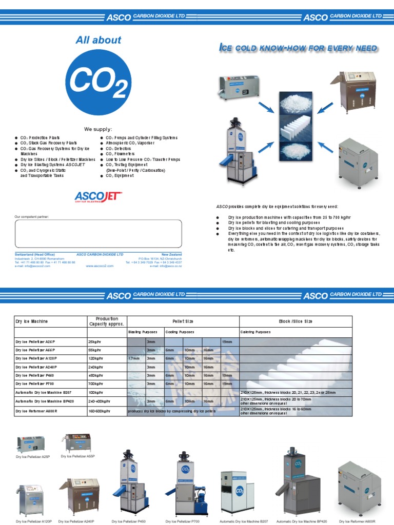 ASCO Dry Ice Production Solutions | PDF | Ice | Carbon Dioxide