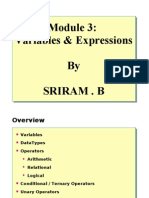 Module 3 - Variables & Expressions