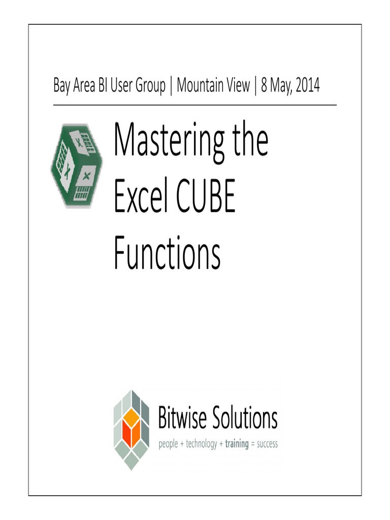 Excel CUBE Functions Explained | PDF | Teaching Methods & Materials ...