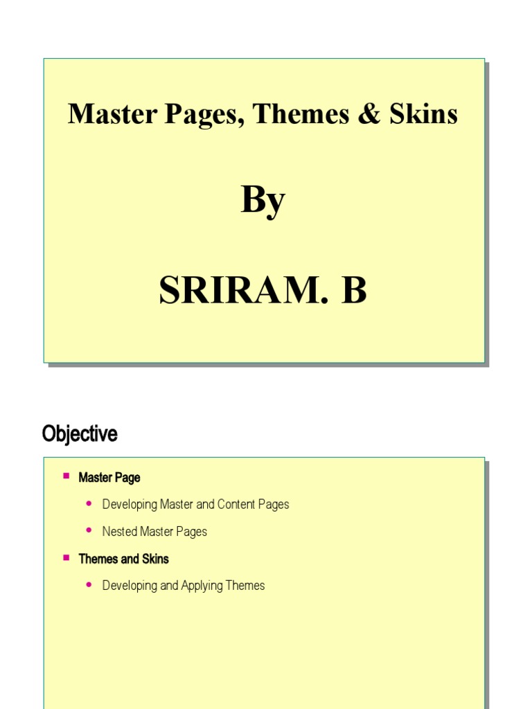 Master Pages Themes Skins | PDF