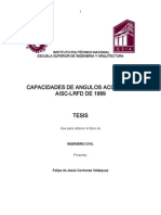 Capacidades de Angulos Acorde Al Aisc-lrfd de 1999