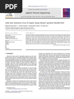 Cold Start Emissions of An SI Engine Using Ethanol-Gasoline Blended Fuel