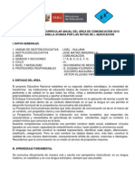 Programación Curricular Anual Del Área de Comunicación 2014