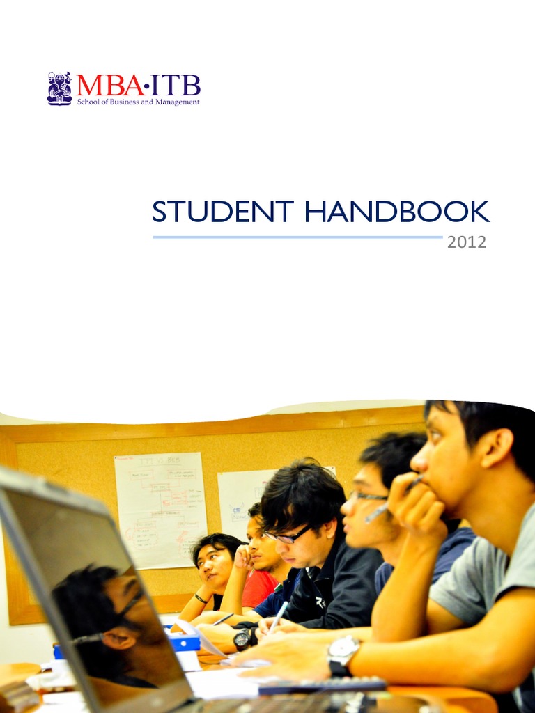 Student Handbook Mba Itb Master Of Business Administration