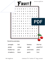 Fruit Wordsearch