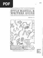 Directorate of Intelligence Style Manual & Writers Guide for Intelligence Publications, Eighth Edition, 2011