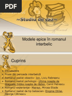 Modele Epice În Romanul Interbelic