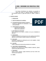 Estructura Del Informe de Práctica Pre