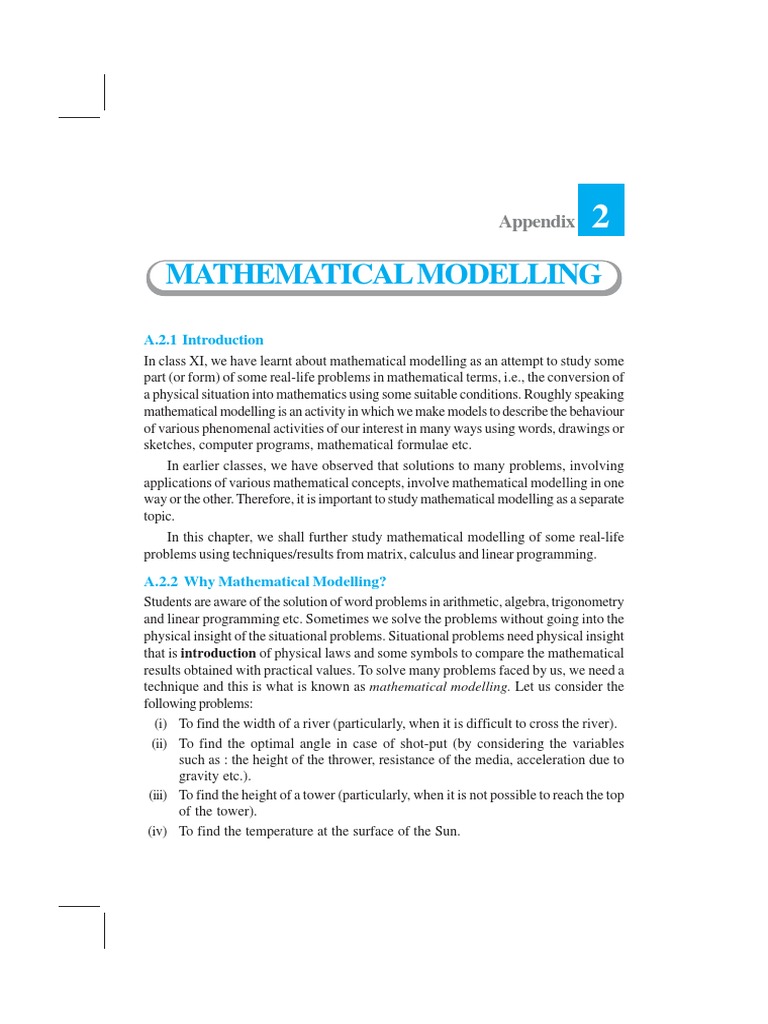Mathematical Modeling | PDF