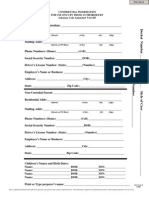 Confidential Information Case Info Sheet