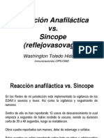Anafilaxia vs Sincope