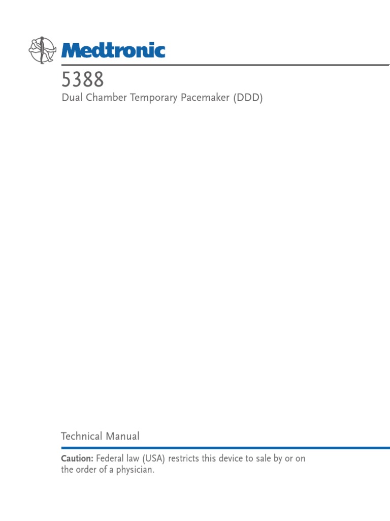 5388 Tech Manual | PDF | Artificial Cardiac Pacemaker | Cardiac Arrhythmia