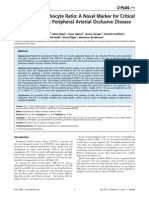 Platelet-To-Lymphocyte Ratio - A Novel Marker For Critical Limb Ischemia in Peripheral Arterial Occlusive Disease Patients