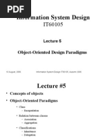 Information System Design: Object-Oriented Design Paradigms