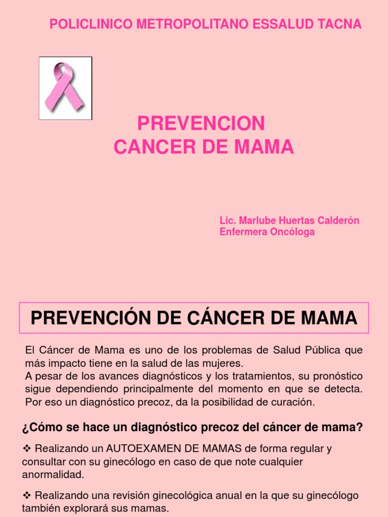 Prevencion Del CA de Mama | PDF | Cáncer de mama | Pecho