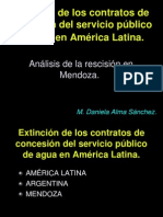 Extinción de Los Contratos de Concesión Del Servicio Público de Agua en América Latina
