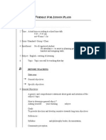 Format for Lesson Plans