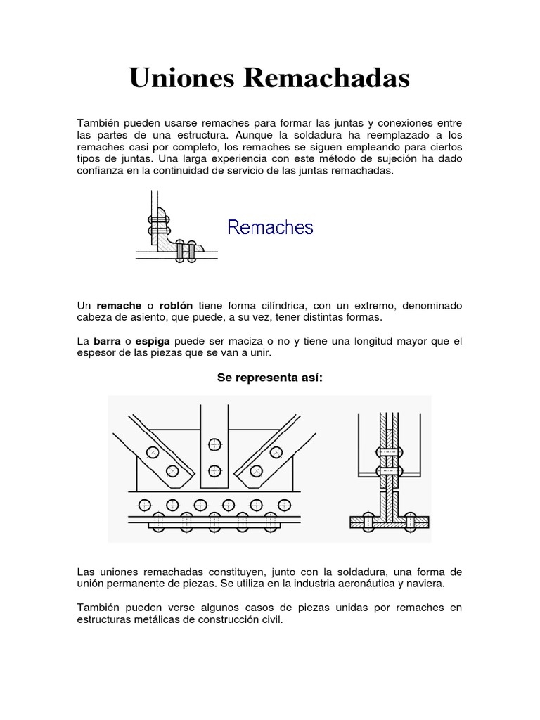 R Remache Soldadura