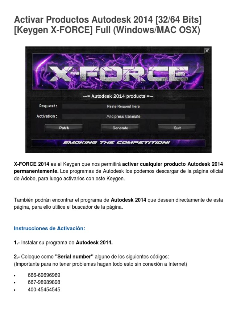 X-force Autodesk 2014 Products