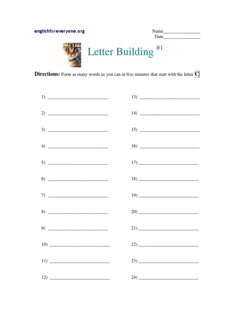 Letter Building 1 | PDF