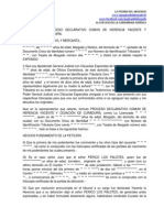 Demanda de Herencia Yacente y Cesacion de Curaduría