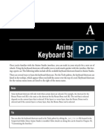 Anime Studio Keyboard Shortcuts: - Tool - List