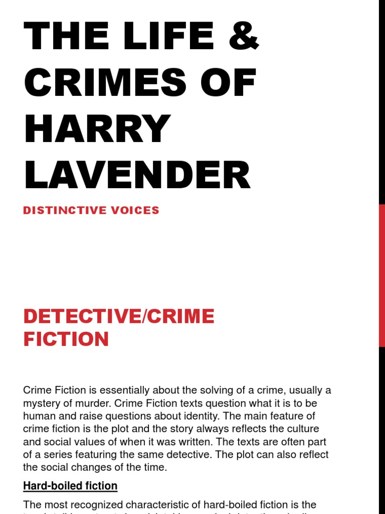 life and crimes of harry lavender