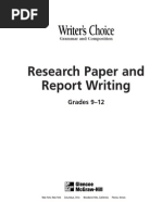 Research Paper and Report Writing