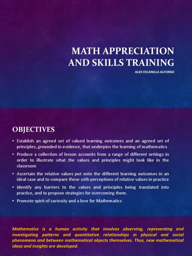 Enhancing Math Appreciation and Skills | PDF | Teaching Mathematics ...