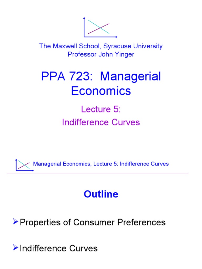 Indifference Curves in Managerial Economics | PDF | Economic Theories ...