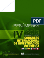 Universidad César Vallejo - Filial Tarapoto: Resúmenes del IV Congreso Internacional de Investigación Científica