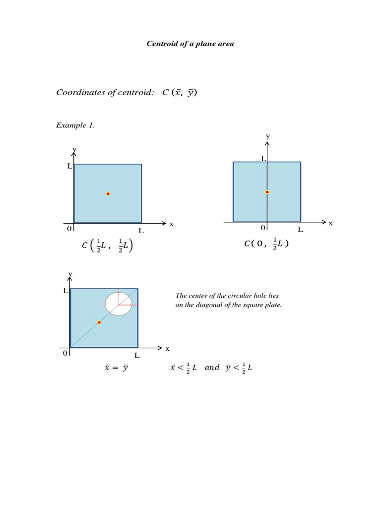 Centroid of Triangle, Semicircle. | PDF | Area | Triangle